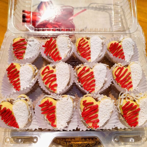 Alfajores en forma de corazón  